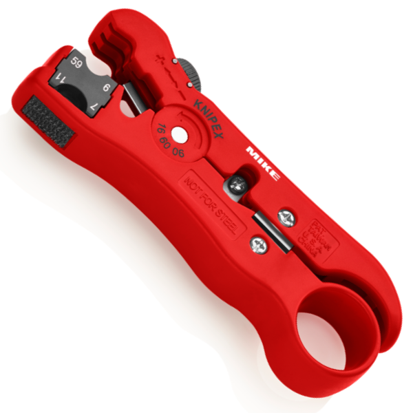 Dao tuốt dây Knipex 16 60 06 SB cho cáp đồng trục và cáp dữ liệu