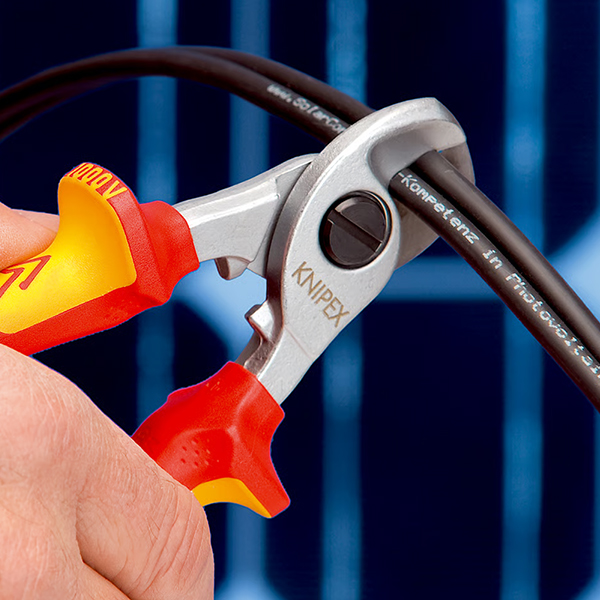 Kìm cắt cáp Knipex 95 26 165, cách điện VDE, có lò xo mở thumbnail 3