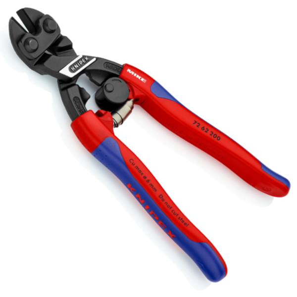 Kìm cộng lực Knipex 72 62 200, lưỡi nghiêng, kim loại mềm, nhựa