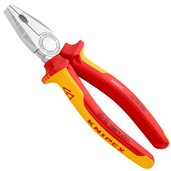 Kìm đa năng Knipex 03 06 200 size 200mm, cán bọc VDE 2K, mạ chrome