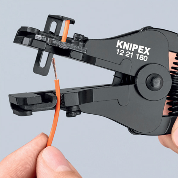 Kìm tuốt vỏ dây điện Knipex 12 11 180 – thay lưỡi dễ dàng